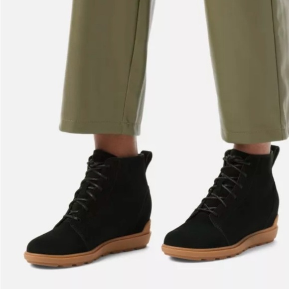 Sorel sz 9.5 Evie II Lace up  Bootie Black suede boot NWOT new condition - Picture 12 of 16